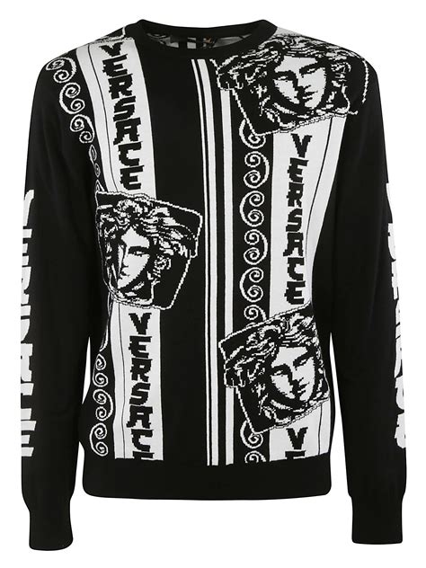 versace collection neck jumper|Versace jumper men's.